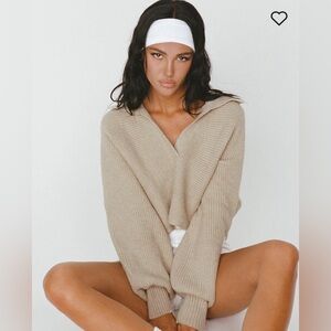 TIARA CROPPED SWEATER BEIGE